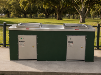 Double Cabinet with Galvanised & Powdercoated Cladding