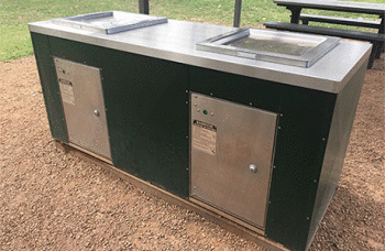 Double Cabinet with Galvanised & Powdercoated Cladding