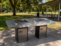 Double Deluxe Pedestal BBQ