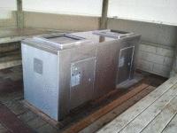 DCSS23 Double stainless steel cabinet with Queensize BBQs, set very close to beach