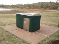 SCPC6 single cabinet with Kingsize electric BBQ, powdercoated standard Hawthorn Green