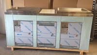 DCPC8 Double cabinet with Gas BBQs - powdercoated Admiralty