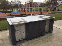 2 x model RG 2/3 electric BBQ built into concrete