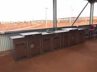 Stainless steel BBQ cabinets with sink